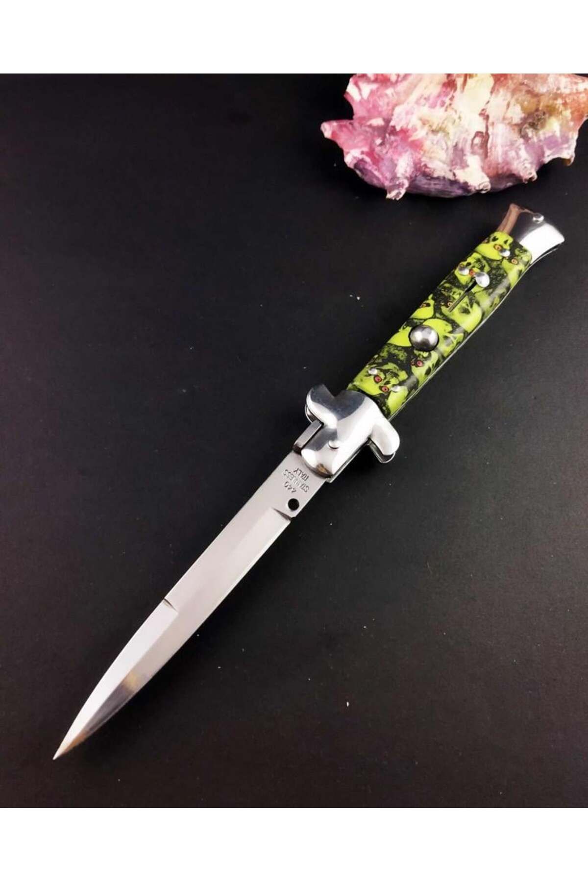 alsepeteavm Yeşil Kuru Kafa 25 CM İtalyan Stiletto