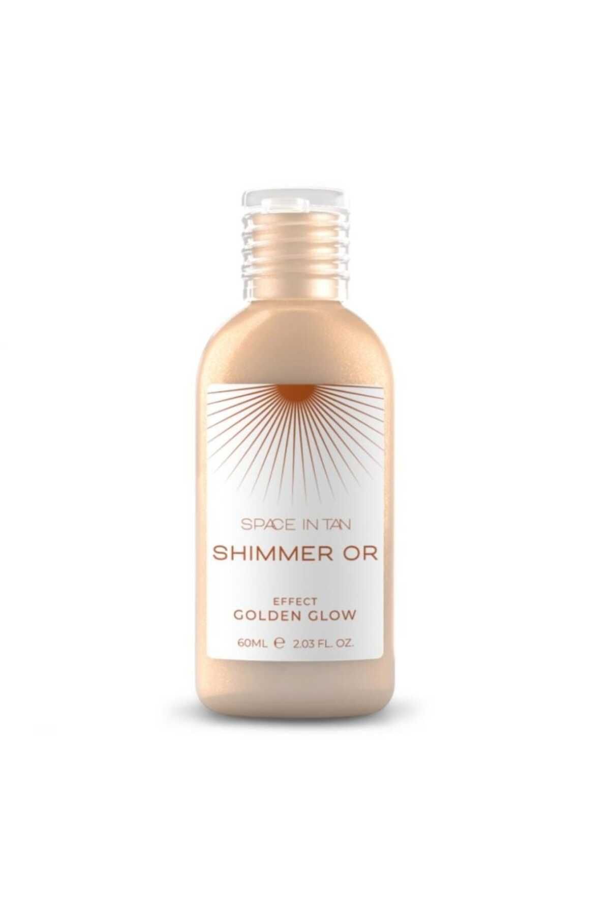 Generic SPACE IN TAN Golden Shimmer Body Lotion - Aloe Vera & Squalane Altın Parıltılı Vücut Losyonu 60ml