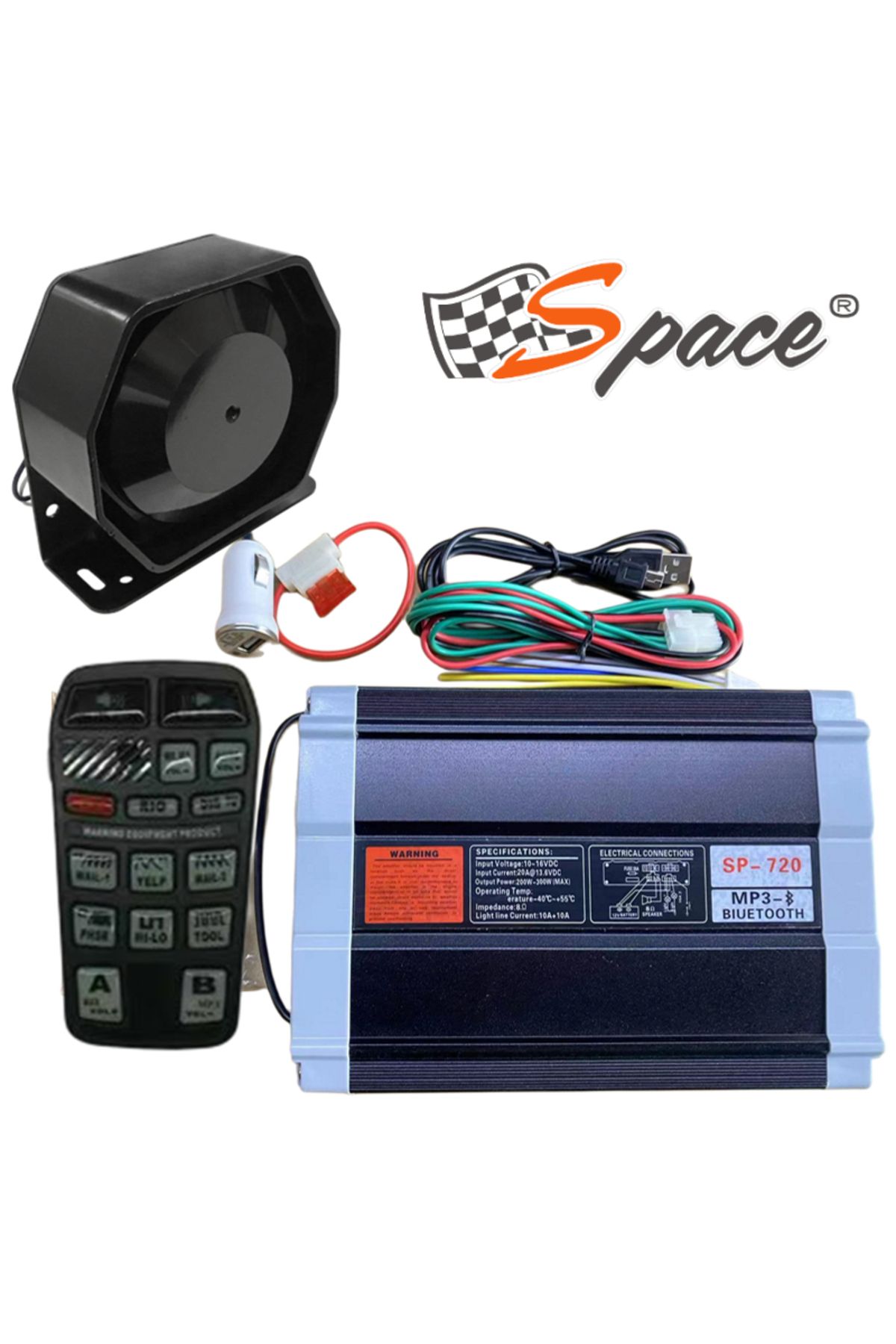Life Tuning Profesyonel siren 300W bluetooth ve mp3 özellikli / SSSR49