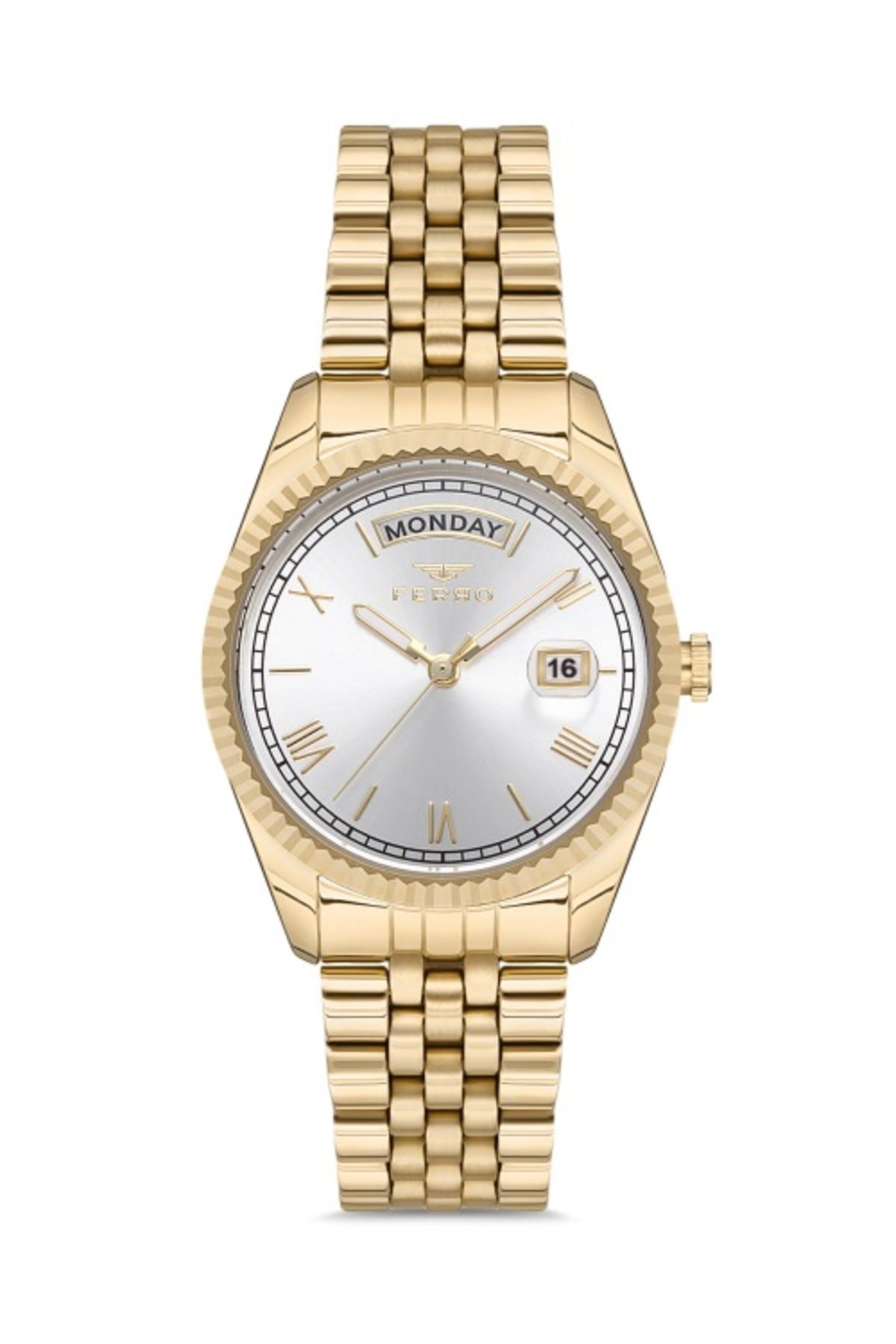 FERRO FL21131A-B Quartz Çelik Altın Rengi 35 mm Kadın Kol Saati