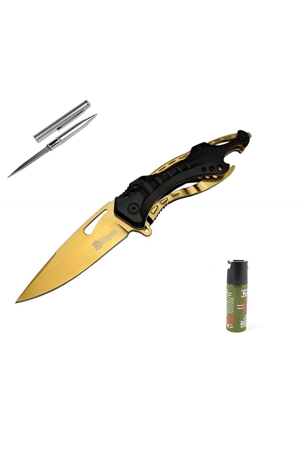 alsepeteavm Kişiye Özel Açacaklı Çakı Gold FST-3035-A 20 CM