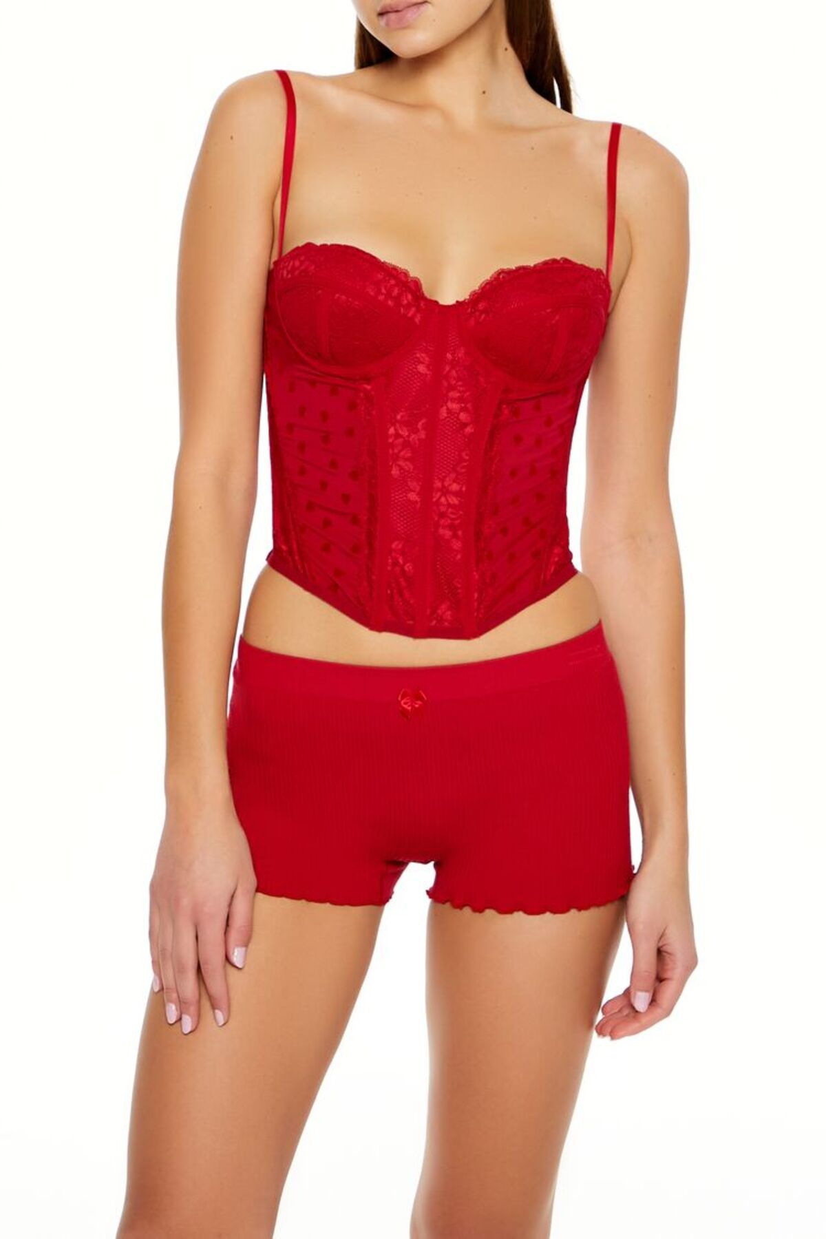 Forever 21 Dantel Kalp Detaylı Korse