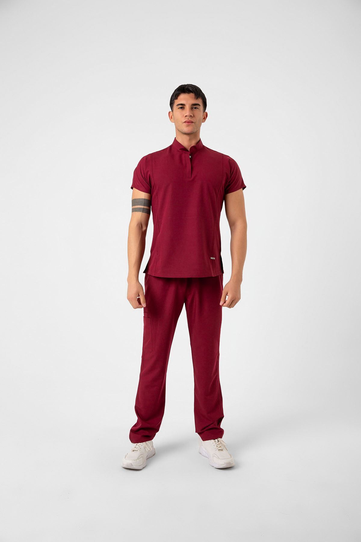 Onur Forma Scrubs New Line Erkek Takım - Bordo