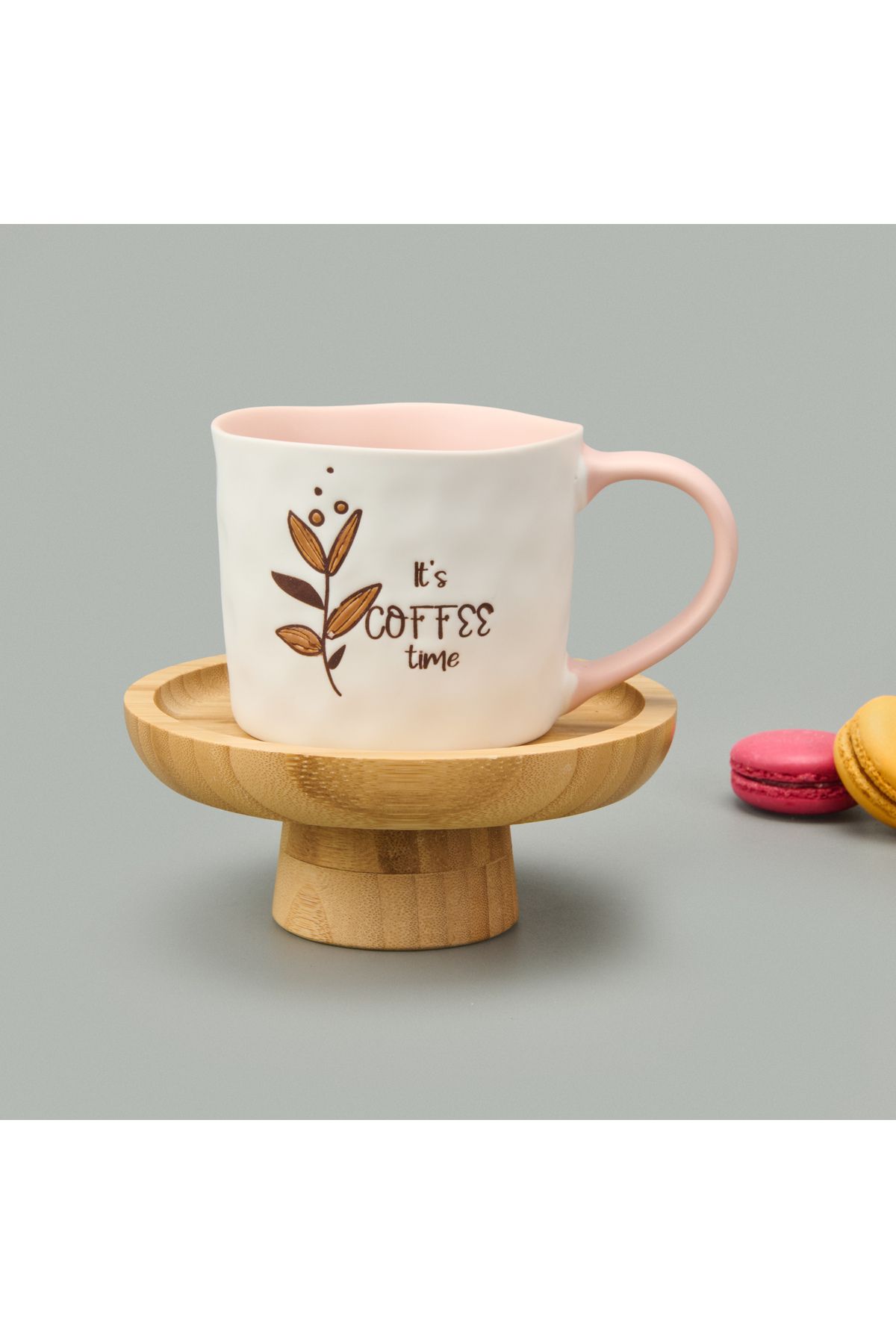 Evidea Kitchen It's Coffee Time Kupa - Krem - 450 ml