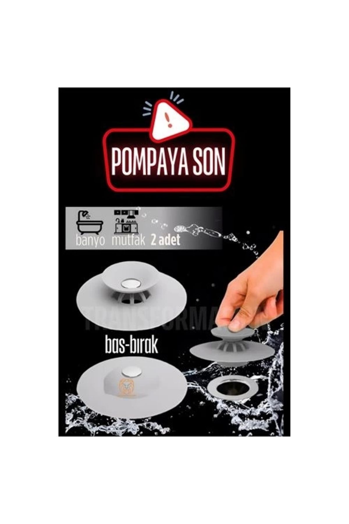 İnnMerry Lavabo Süzgeci Bas-Bırak 2 ADET