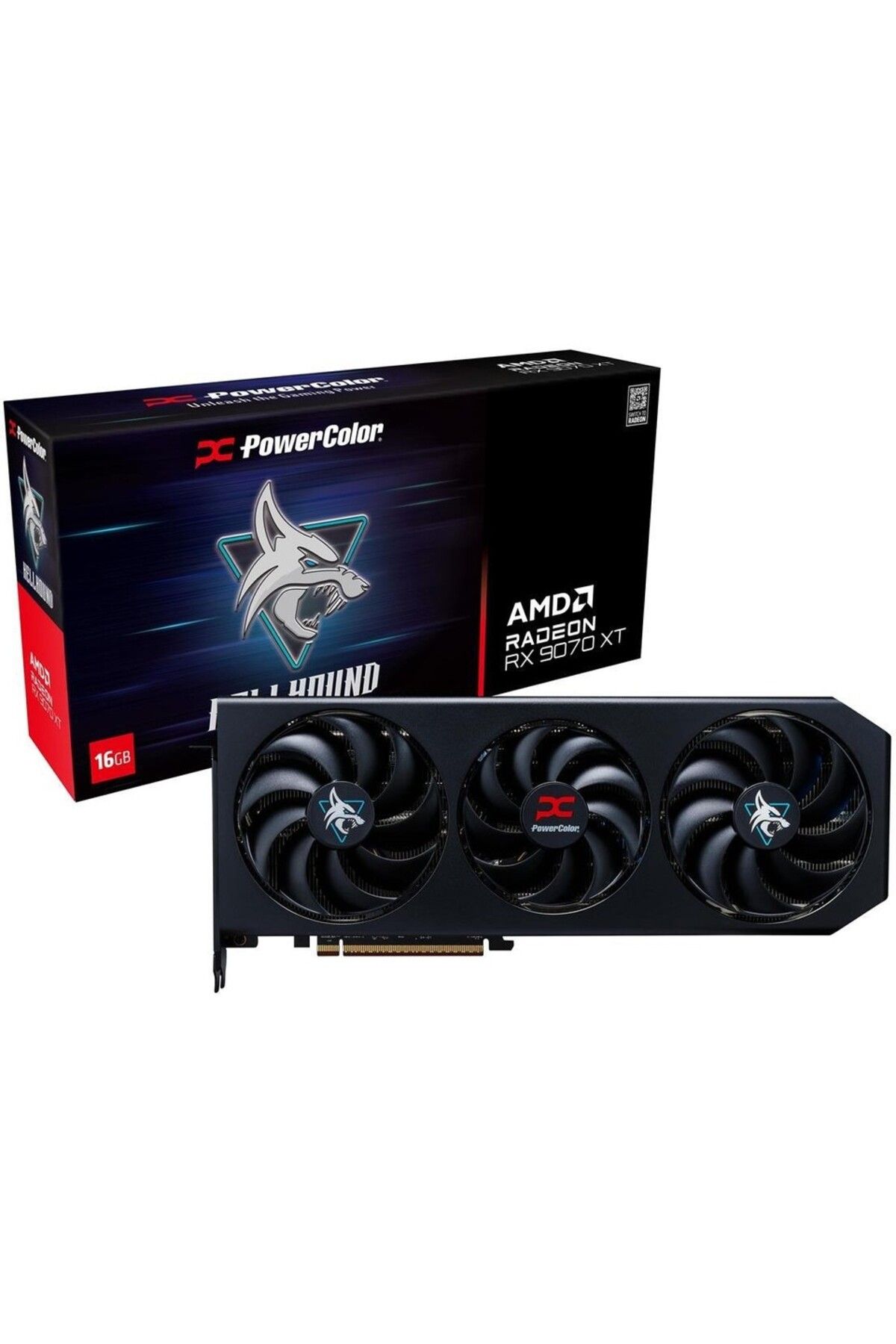 POWERCOLOR Hellhound Radeon Rx9070Xt 16G-L-Oc Gddr6 256Bit Gaming (Oyuncu) Ekran Kartı