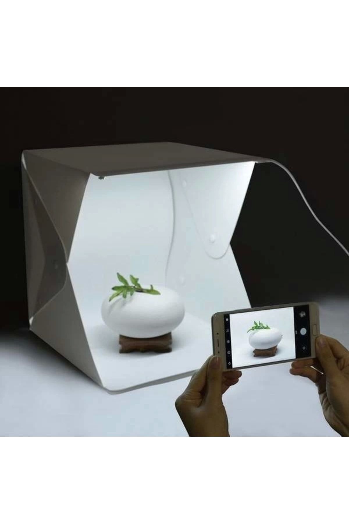 Yuba Avm Ürün Çekim Çadırı Mini Fon Fotoğraf Stüdyosu Ledli Işık Perdesi