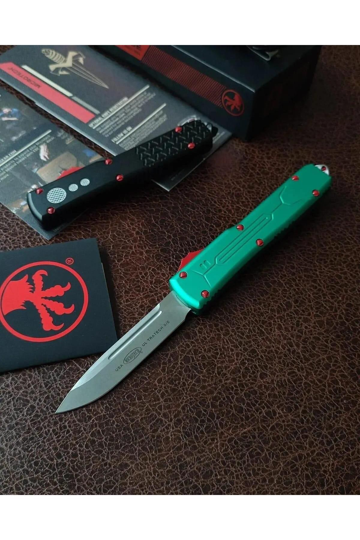 alsepeteavm Microtech Ultratech Alüminyum Kasa D2 Çelik Kamp Çakısı