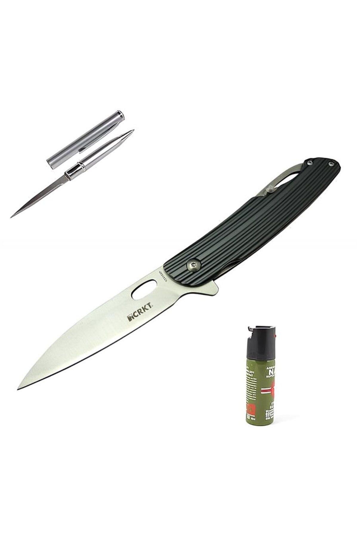 alsepeteavm Kişiye Özel Crkt Çakı Kancalı Haki K241XXP- 23 CM