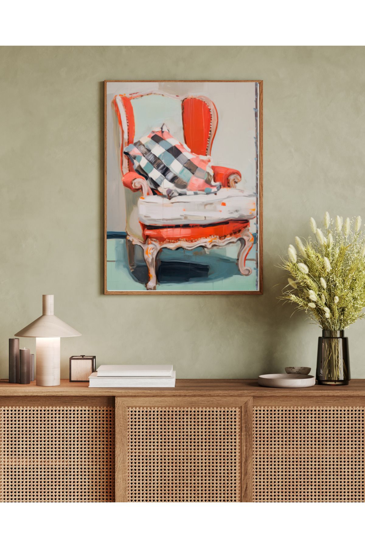 woodhomeworks tek parça salon ofis dekor tablo