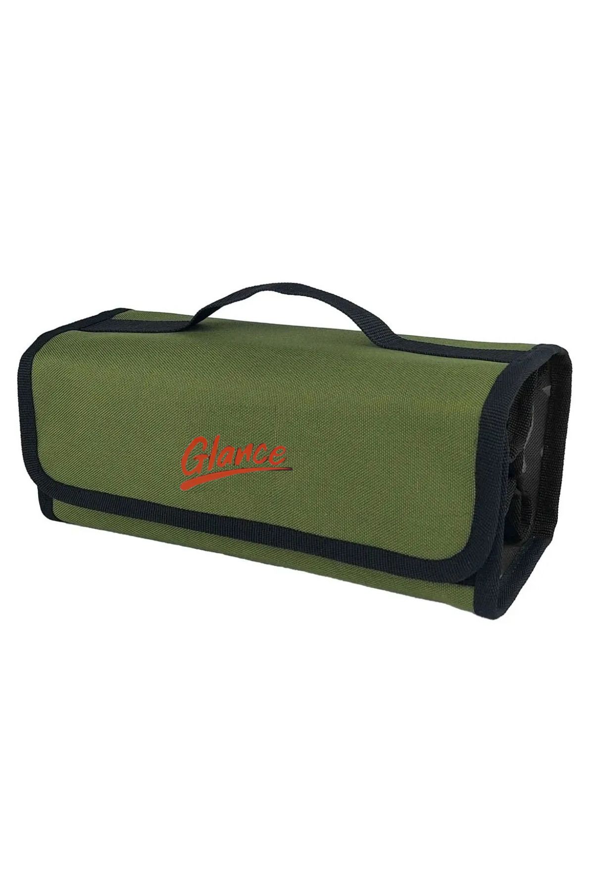 GLANCE-4-Section Khaki Pen Bag with Handle 2