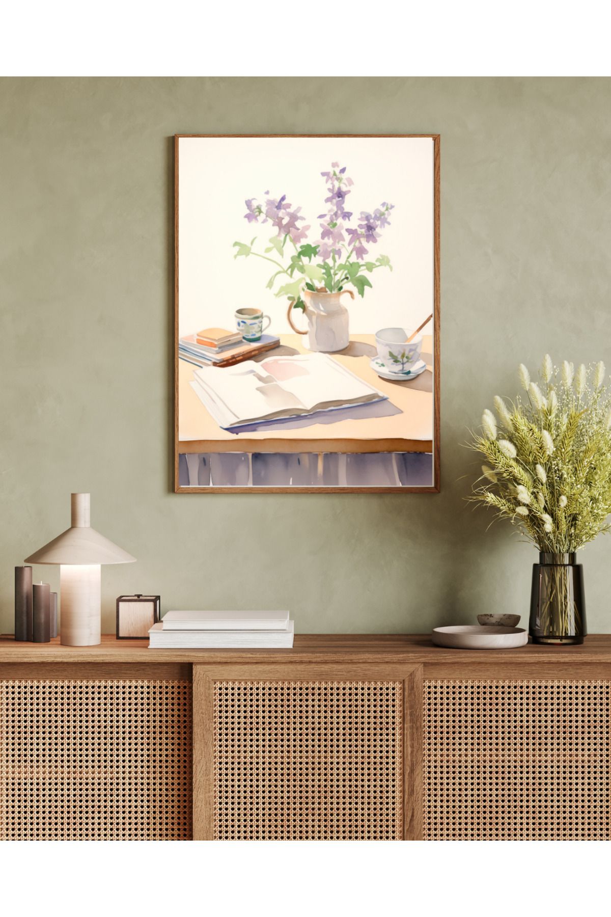 woodhomeworks tek parça salon ofis dekor tablo