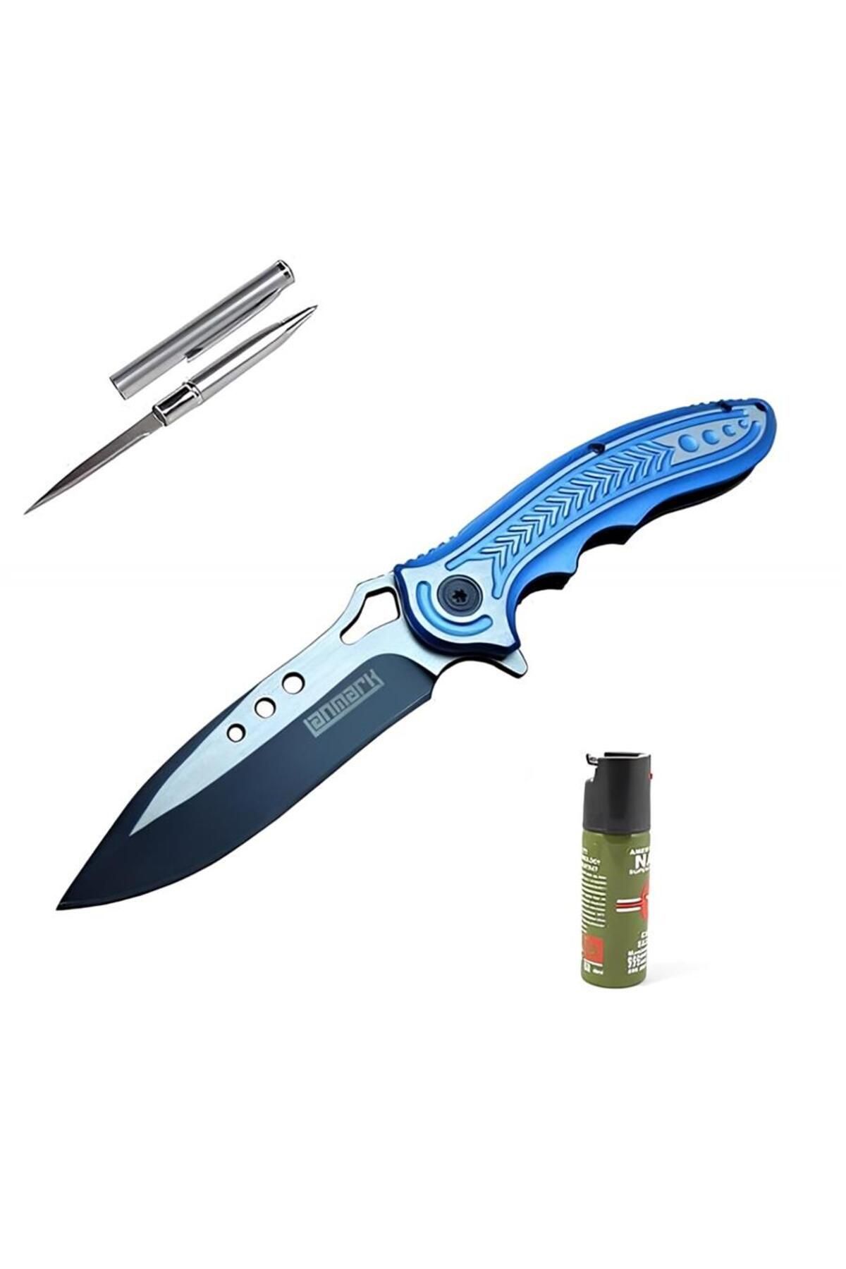 alsepeteavm Kişiye Özel Lanmark Çakı Mavi T60B-20 CM