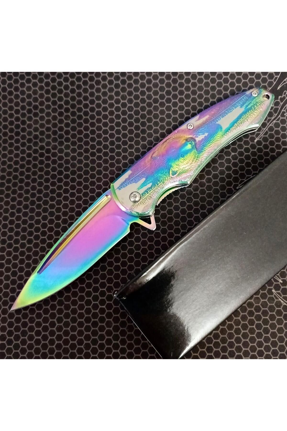 alsepeteavm Browning Gökkuşağı Ayı Desenli Kamp Çakısı