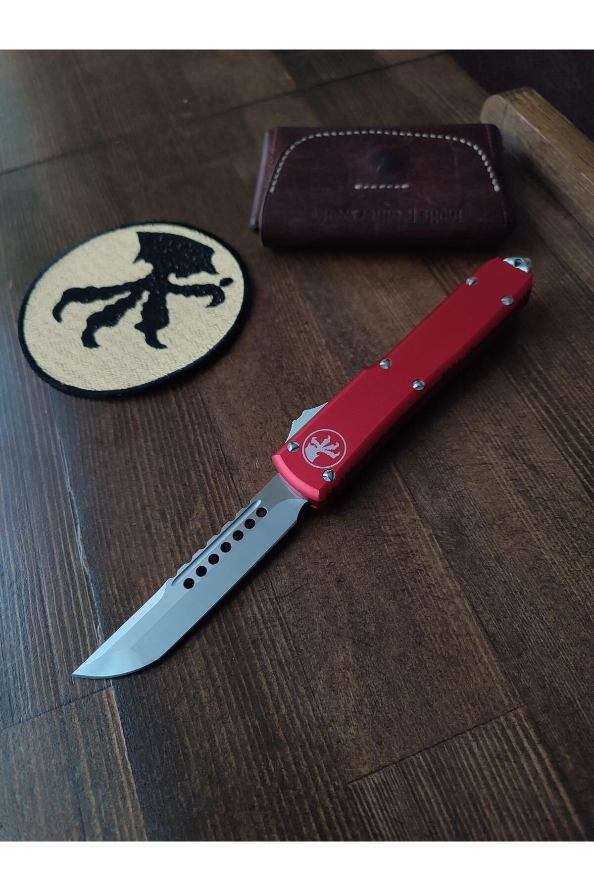 alsepeteavm Microtech Kırmızı Ultratech D2 Çelik İçten Çıkmalı Çakı