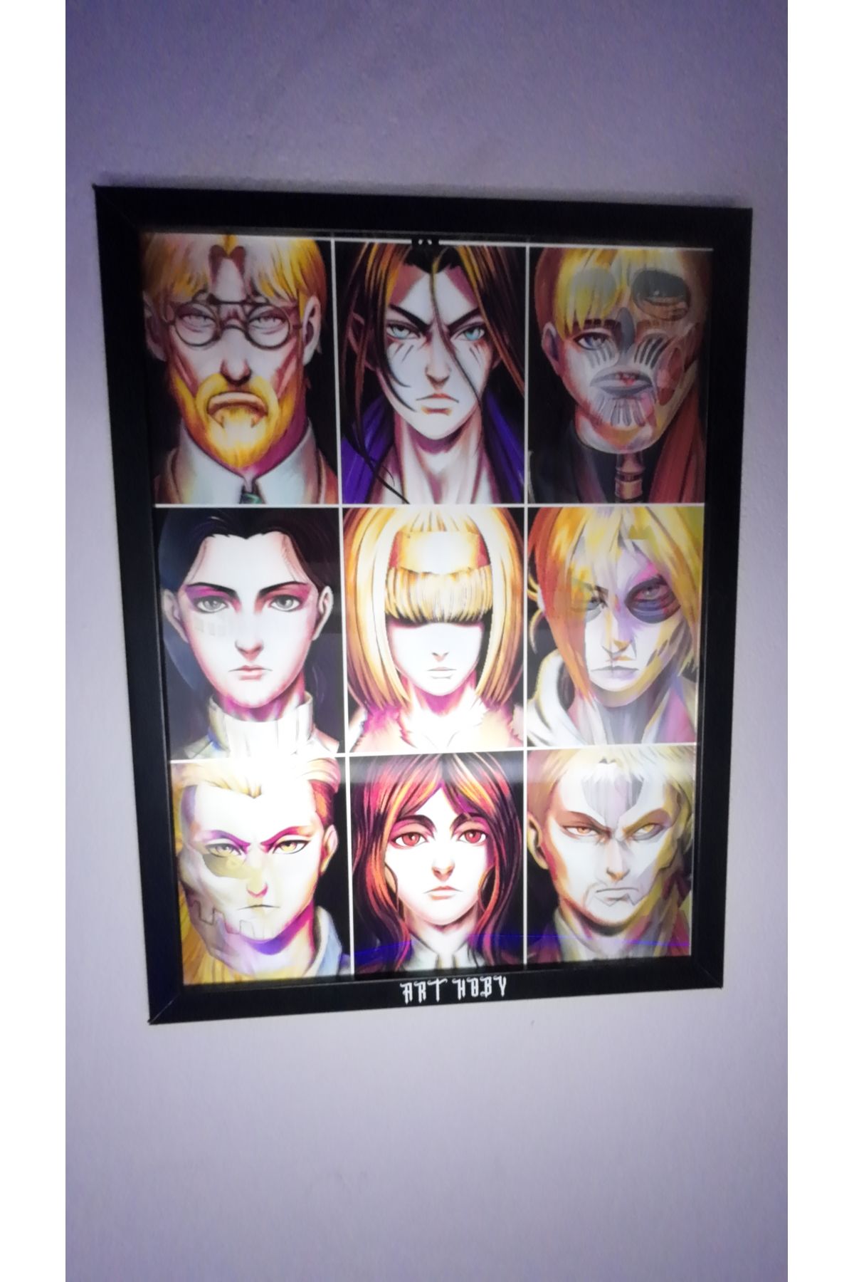 ArtHoby Attack on Titan (Tıtan-Human Face Morphs) Lenticular 3D Hareketli Tablo
