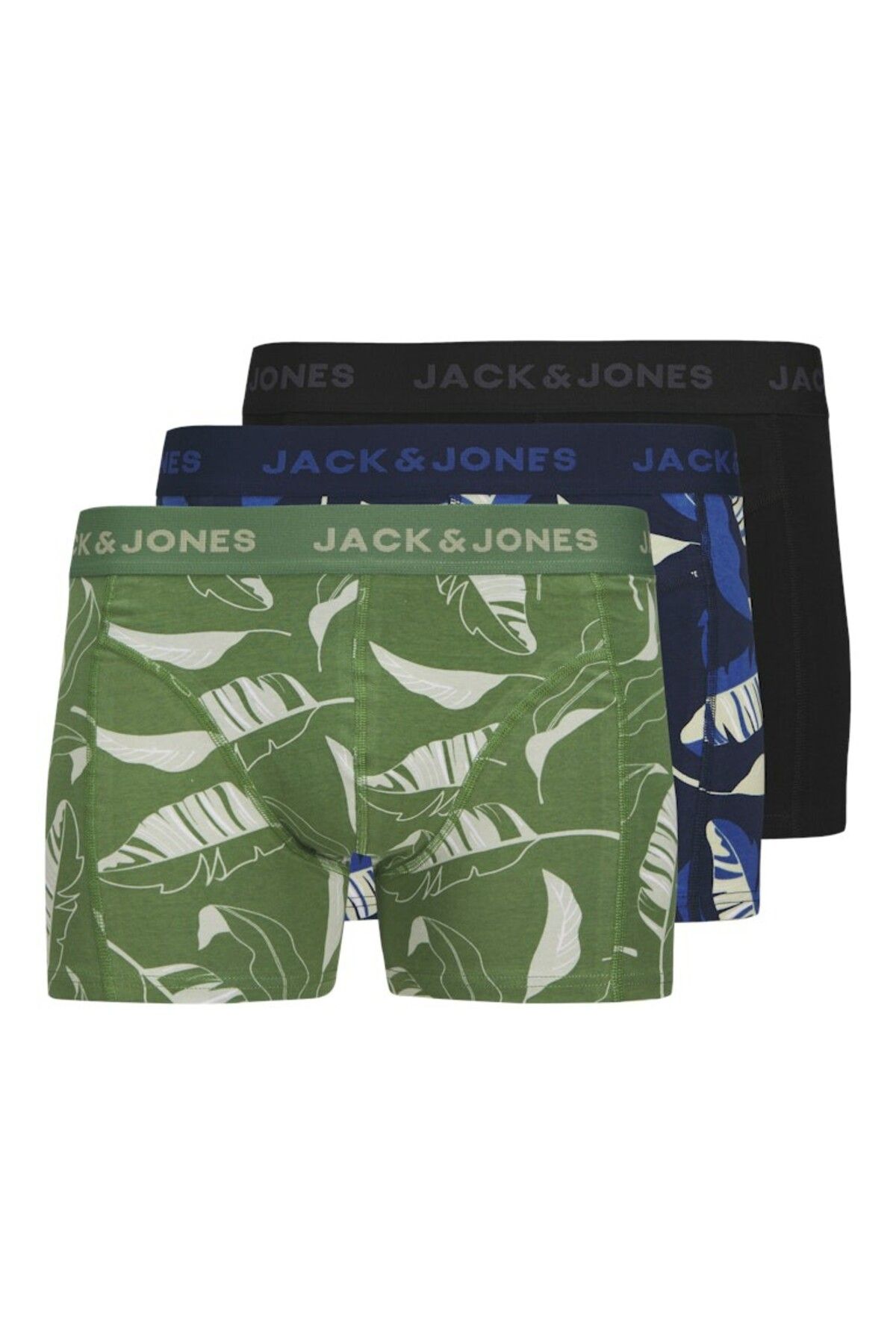 Jack & Jones Erkek Lacivert Jaccabanas Trunks 3 Pack Boxer 12277699-Darkivy