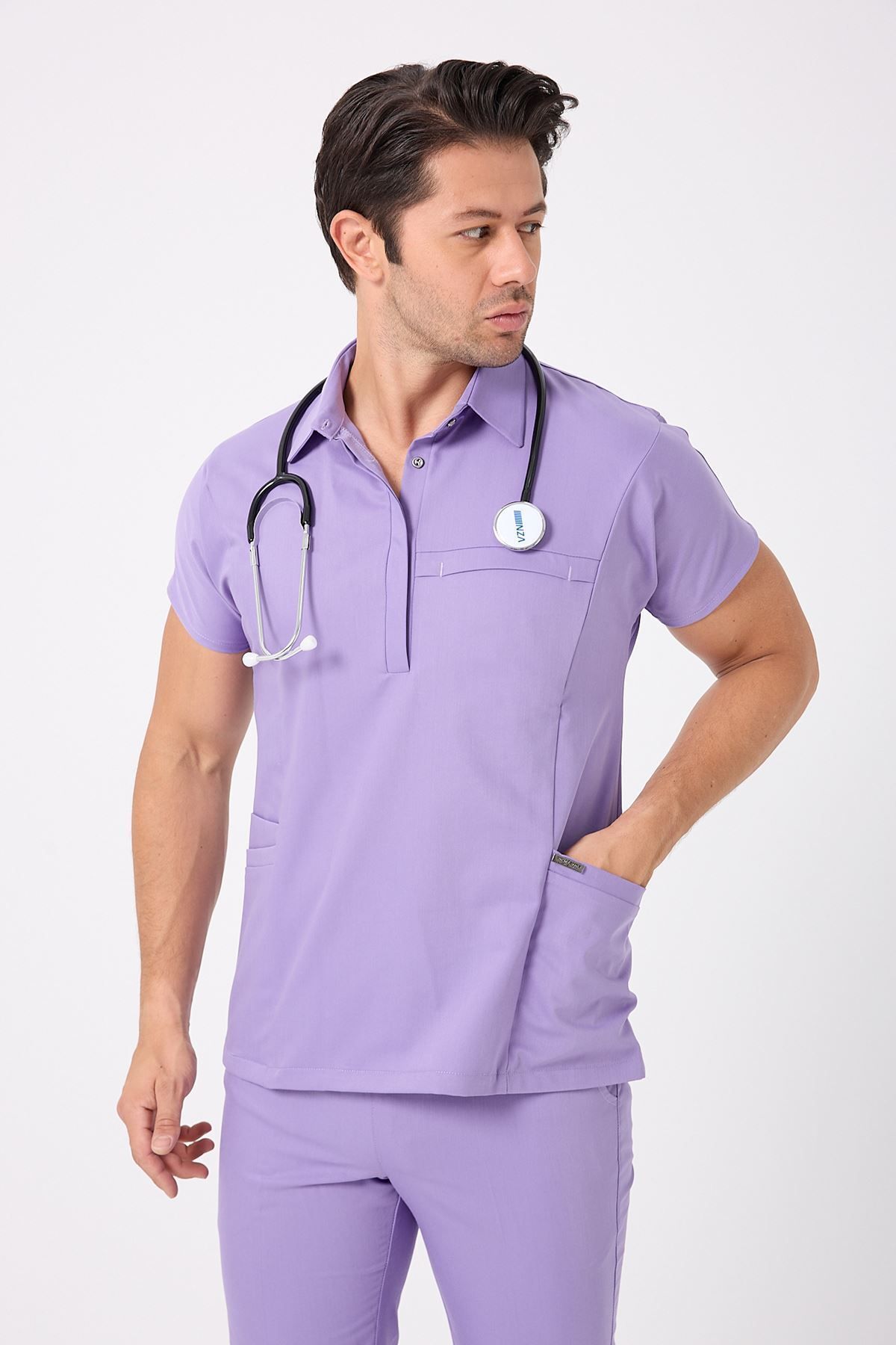 Onur Forma Scrubs Planet Erkek Takım - Lila