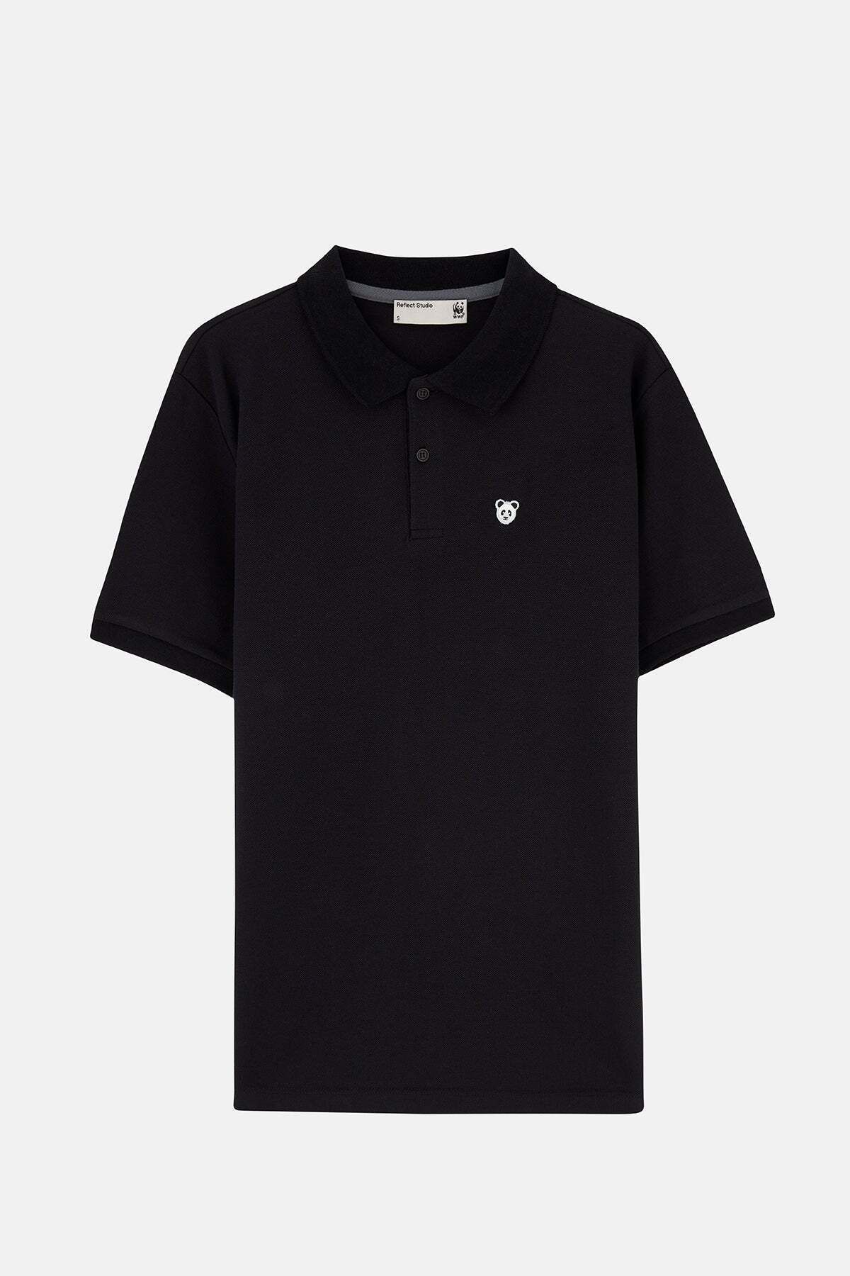 WWF Market Panda Polo Yaka T-Shirt - Siyah