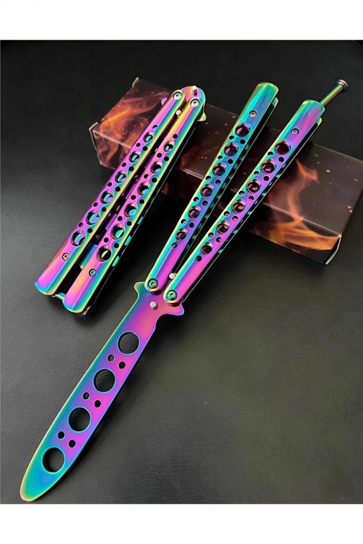 alsepeteavm Benchmade 24 cm RAİNBOW EĞİTİM KELEBEĞİ EN İYİ KALİTE KILIFLI