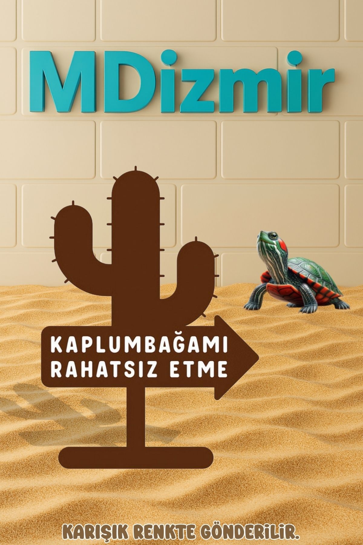 MDİZMİR Kaplumbağa Habitat Dekoru ꩜ Kahverengi ꩜ Kaplumbagamı Rahatsız Etme Akvaryum Dekoru MDizmir Petshop