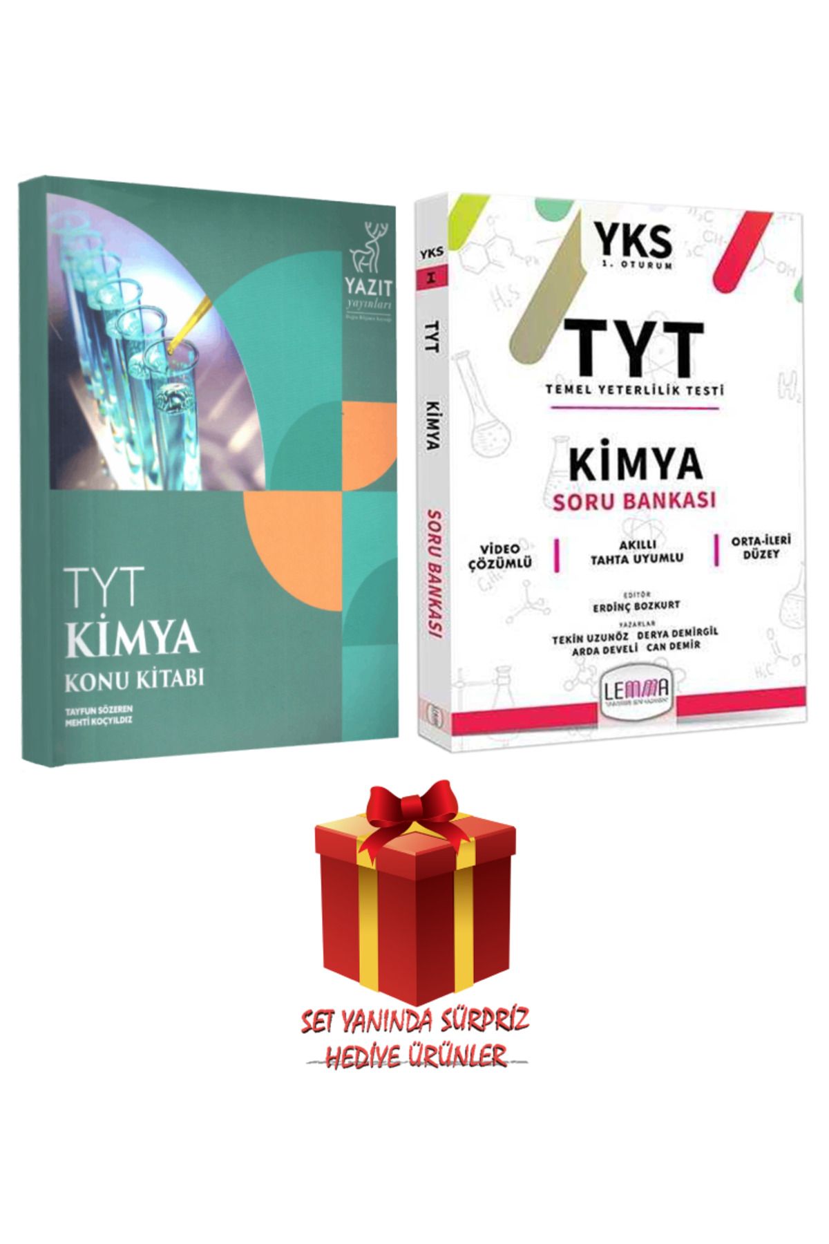 Yazıt Yayınları TYT Kimya Konu Kitabı+YKS-TYT Kimya Soru Bankası+Hediye