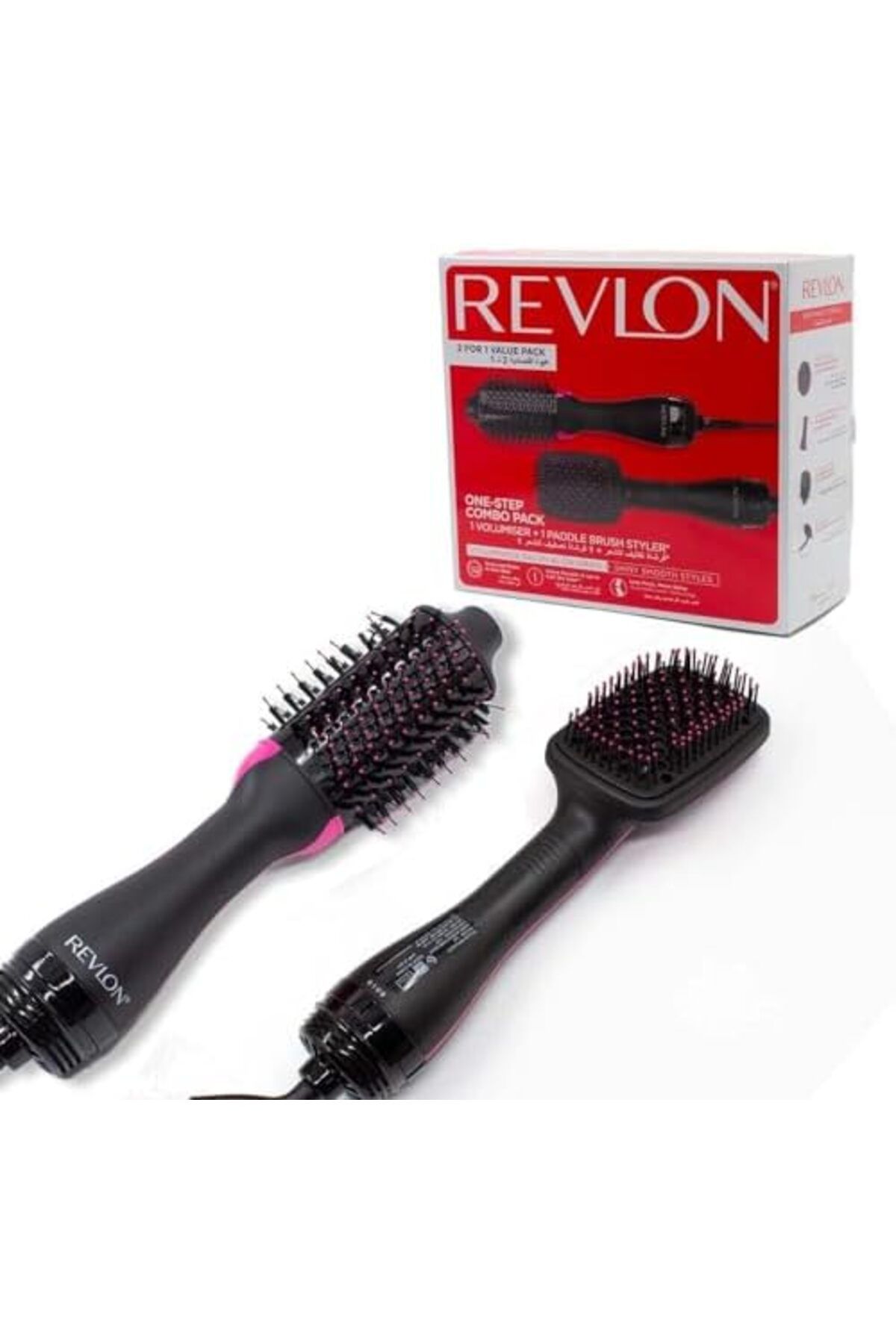 Revlon-RVDR5282 One-Step Combo Pack 1 Volumiser + Paddle Brush Styler - Black 7