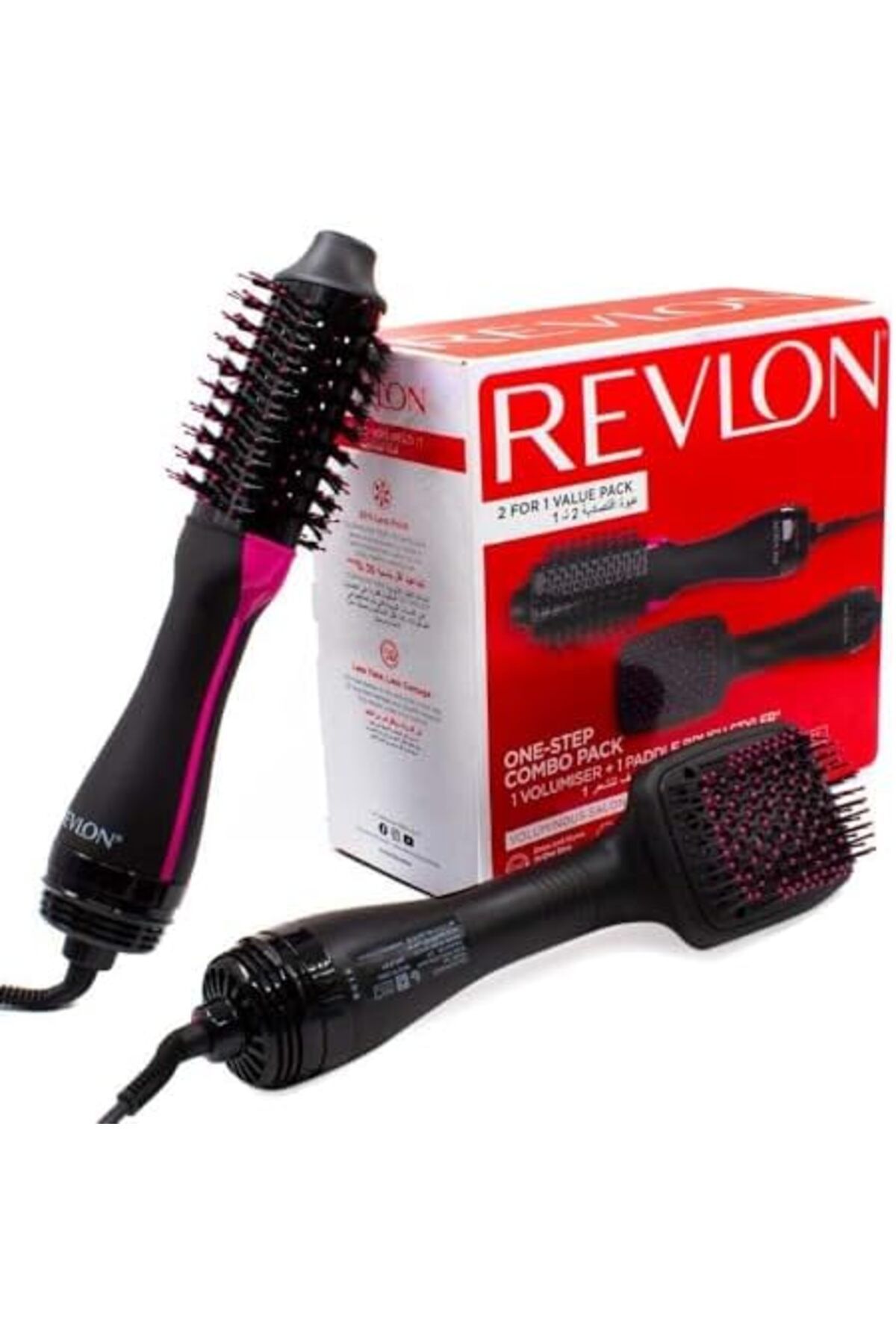 Revlon-RVDR5282 One-Step Combo Pack 1 Volumiser + Paddle Brush Styler - Black 5