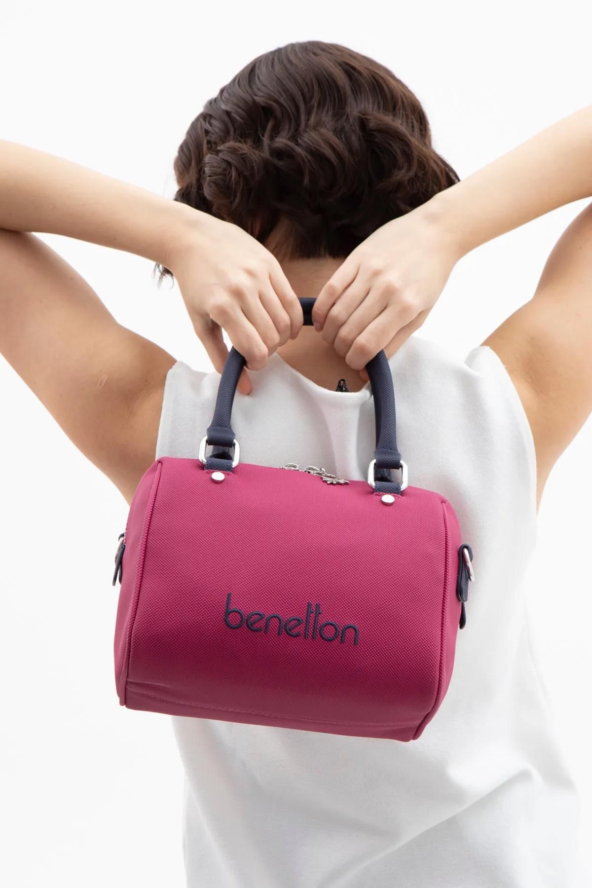 United Colors of Benetton Kadın Kol Çantası BNT 1618 - Mürdüm-Lacivert