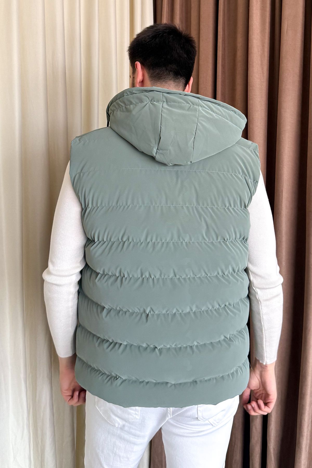 ModaPlaza-Men's Hooded Puffer Vest 3