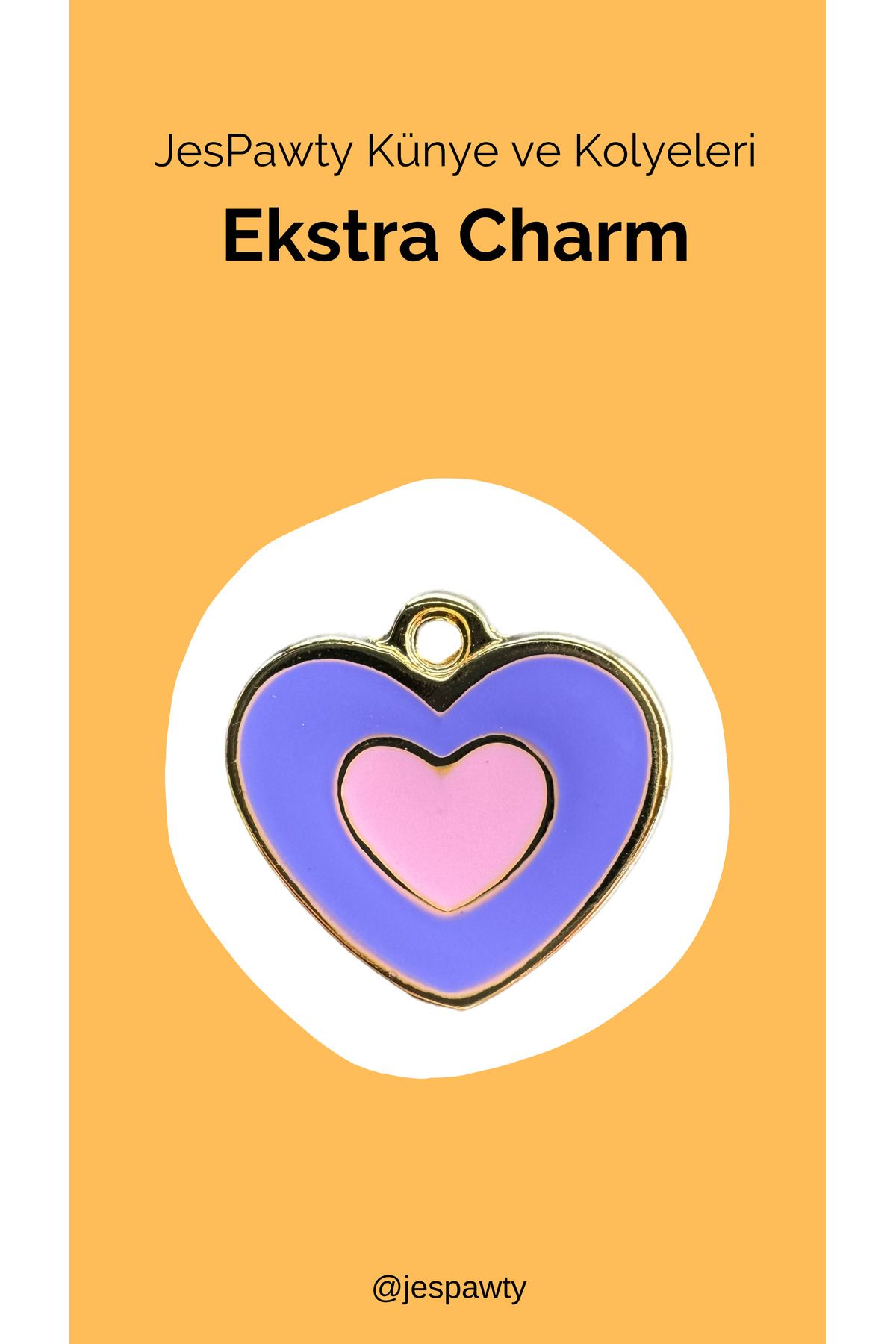 JesPawty Kolye ve Künye İle Uyumlu Charm Altın Kaplama