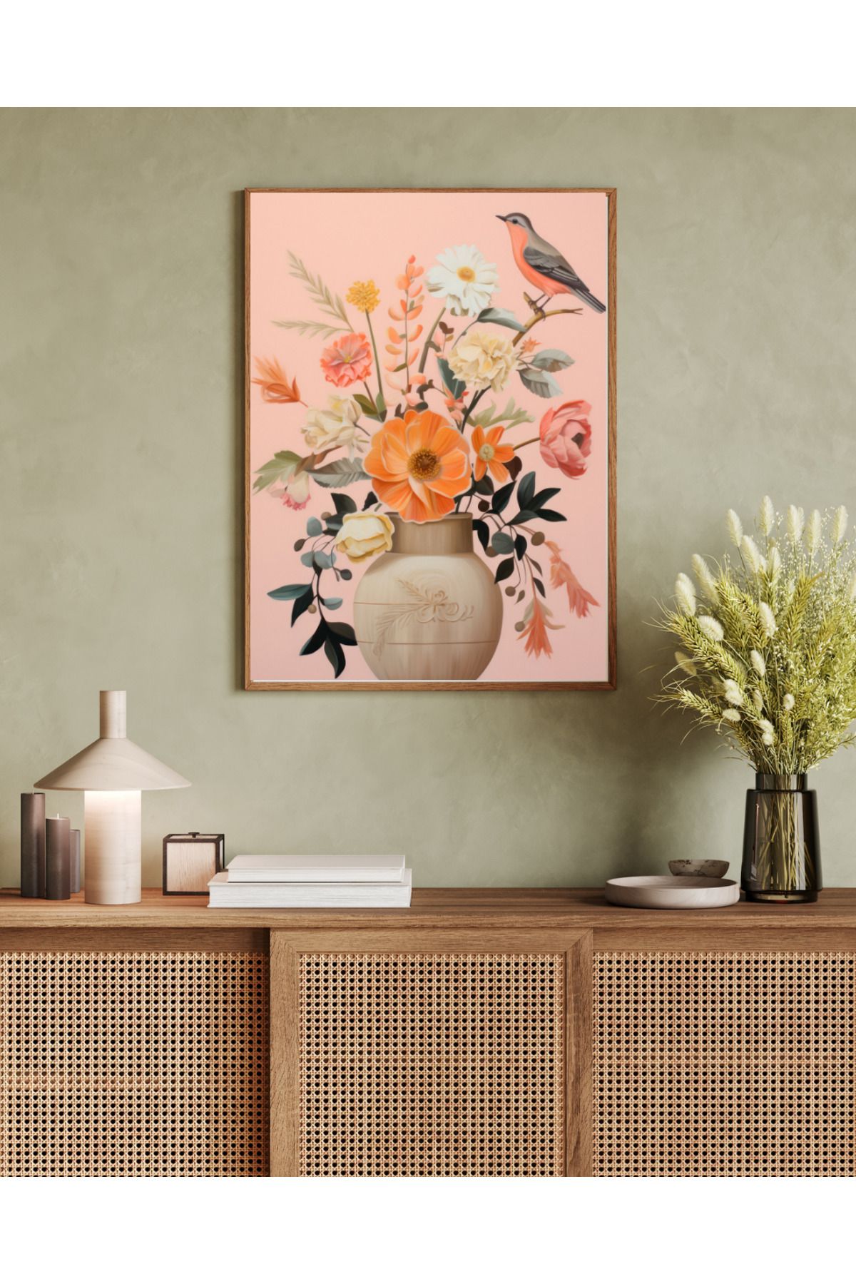 woodhomeworks tek parça salon ofis dekor tablo