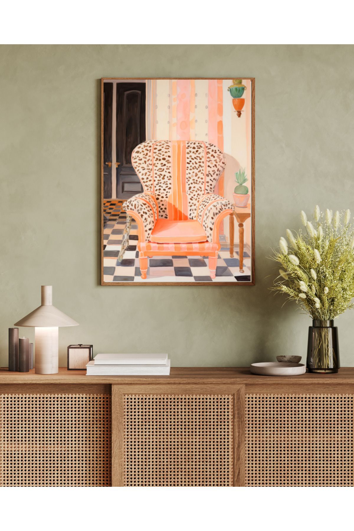 woodhomeworks tek parça salon ofis dekor tablo