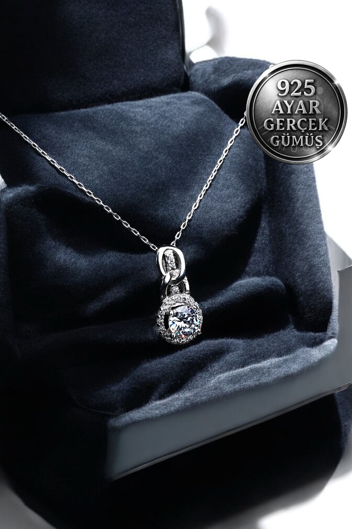 Mimodish 925 Ayar Gerçek Gümüş Kadın Kolye Sevgiliye Hediye Lüks Premium 925 Ayar Gümüş Kadın Gümüş Kolye