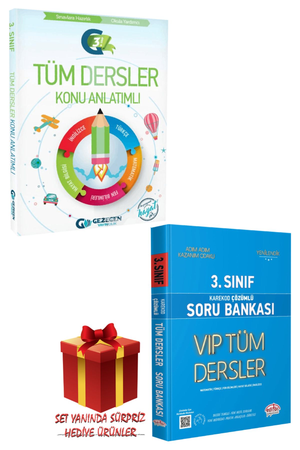 Gezegen Yayıncılık 3. Sınıf Tüm Dersler Konu Anlatımlı+Karekod Çözümlü Soru Bankası+Hediye