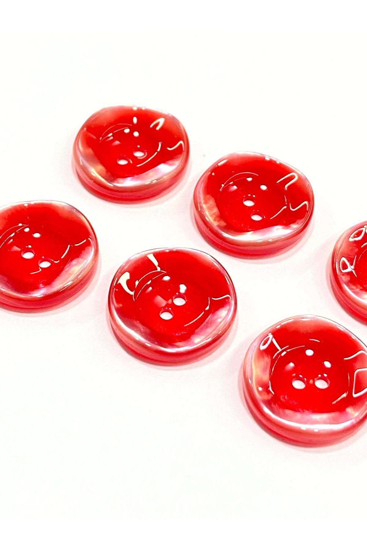 karantuhafiye-Pearlescent Button / Italian Pearlescent Button /2911/ Red / 2.8 cm 4