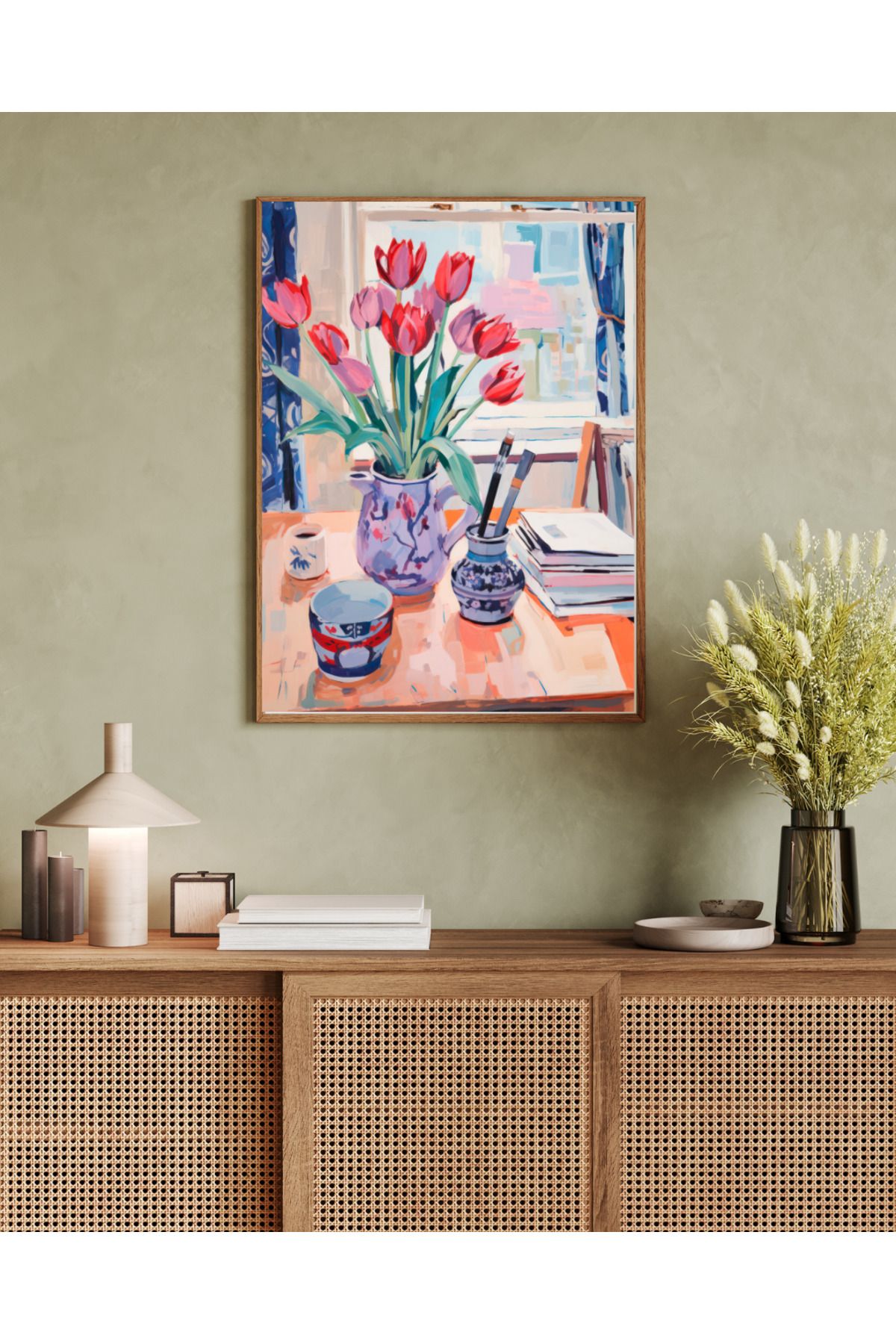 woodhomeworks tek parça salon ofis dekor tablo