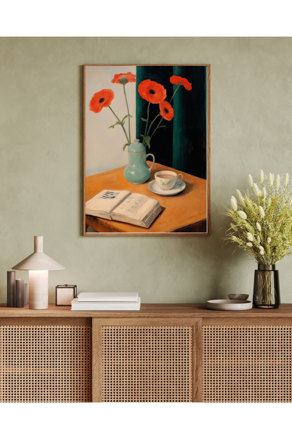 woodhomeworks tek parça salon ofis dekor tablo