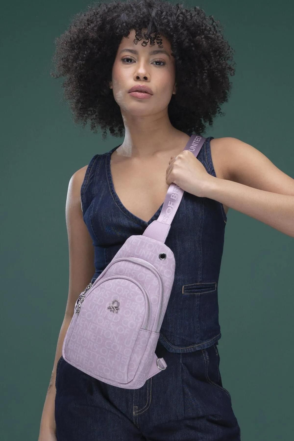 United Colors of Benetton Kadın Vücut Çantası BNT 1286 - Lila