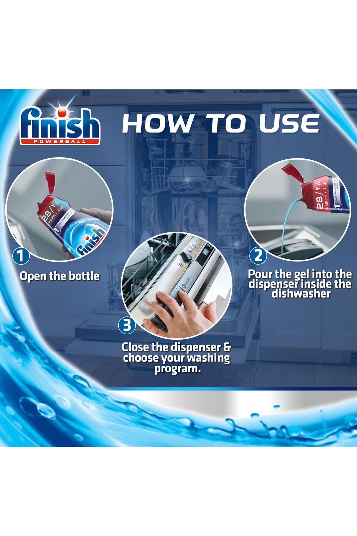 Finish-All In 1 Max Concentrate Gel Dishwasher Regular 650 ml 4