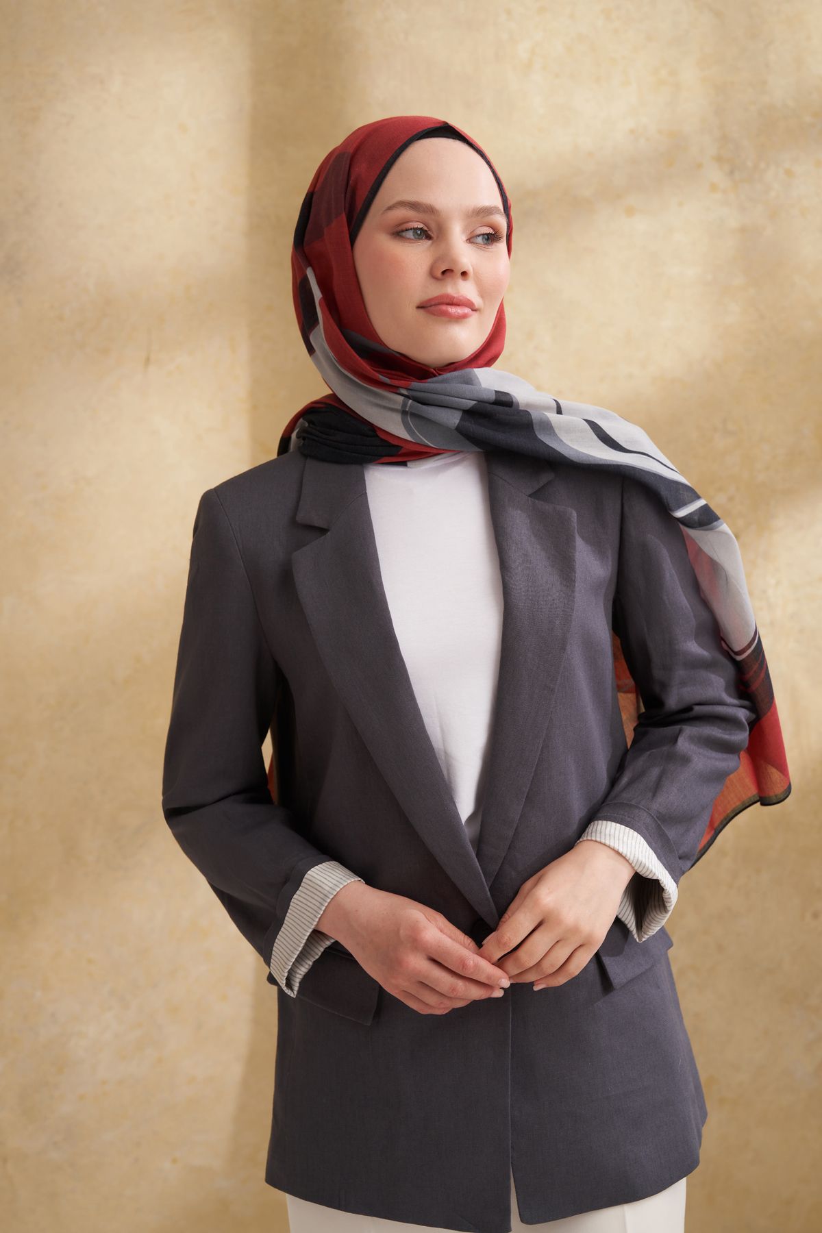 ARMANDA İPEK PAMUK SARAH DESEN ŞAL