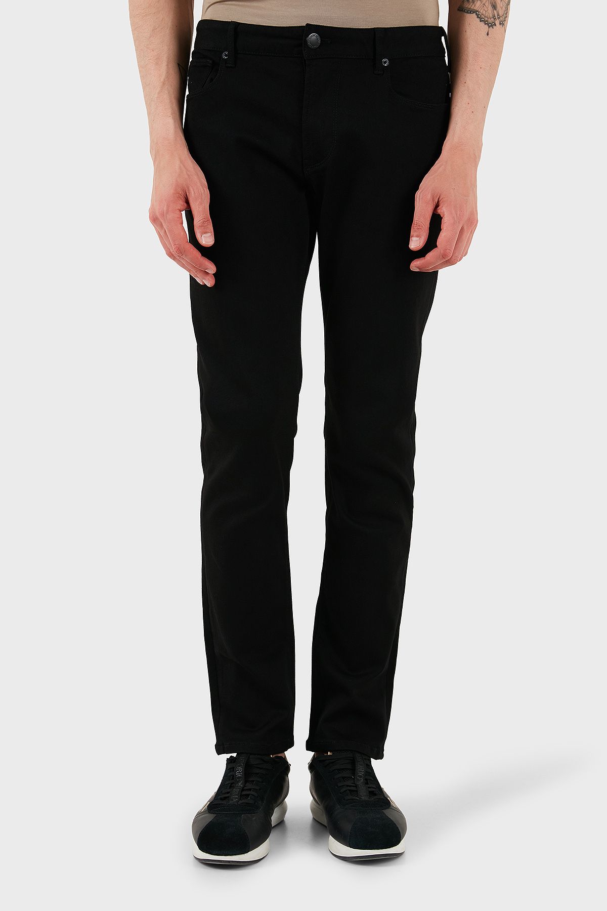 Emporio Armani Streç Pamuklu Slim Fit Normal Bel Düz Paça Jeans Erkek KOT PANTOLON EM000121 AF15954