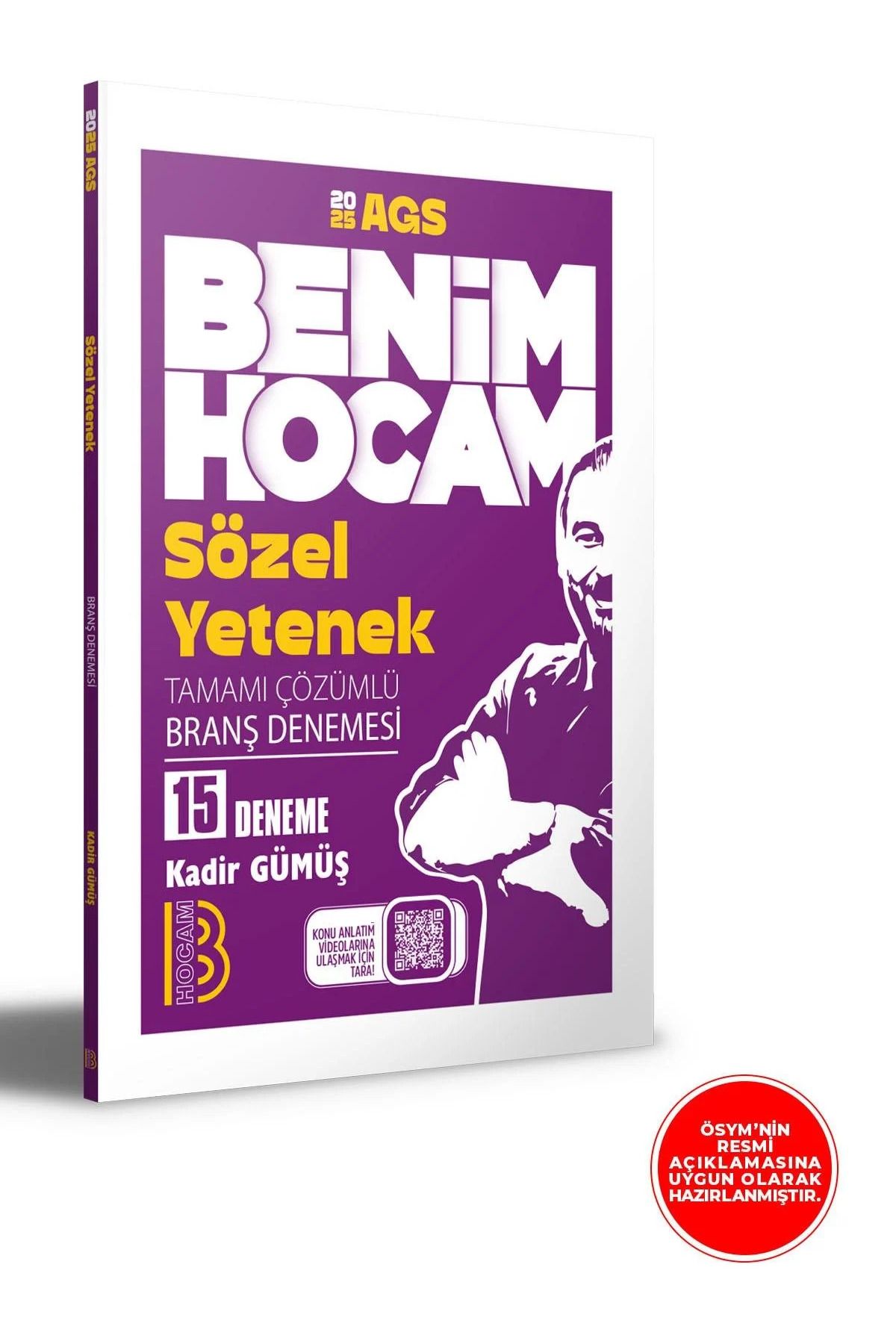 Benim Hocam Yayınları Benim Hocam 2025 MEB AGS Sözel Yetenek Tamamı Çözümlü 15 Branş Deneme