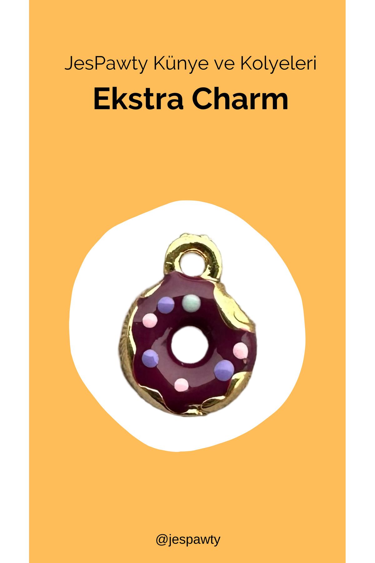 JesPawty Kolye ve Künye İle Uyumlu Charm Altın Kaplama