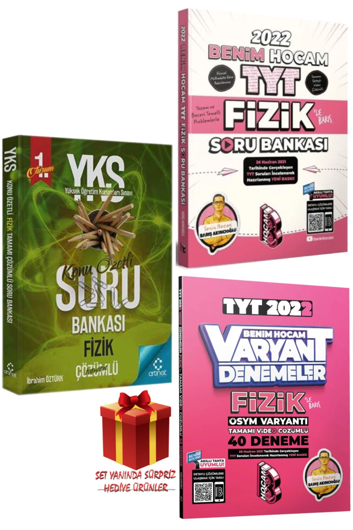 Panem Yayınları Artınet YKS-TYT Fizik Konu Özetli Soru Bankası+Benim Hocam TYT Fizik Soru Bankası+40 Deneme+Hediye