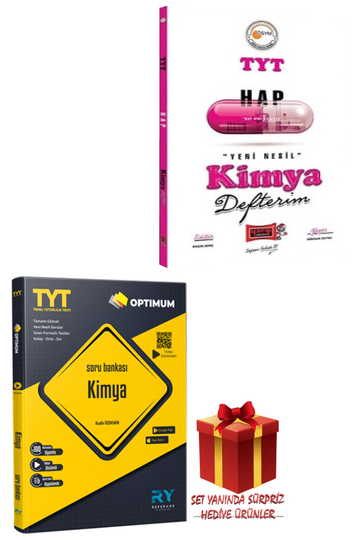 Yargı Yayınları TYT Hap Kimya Defterim + Referans Optimum Kimya Soru Bankası + Hediye