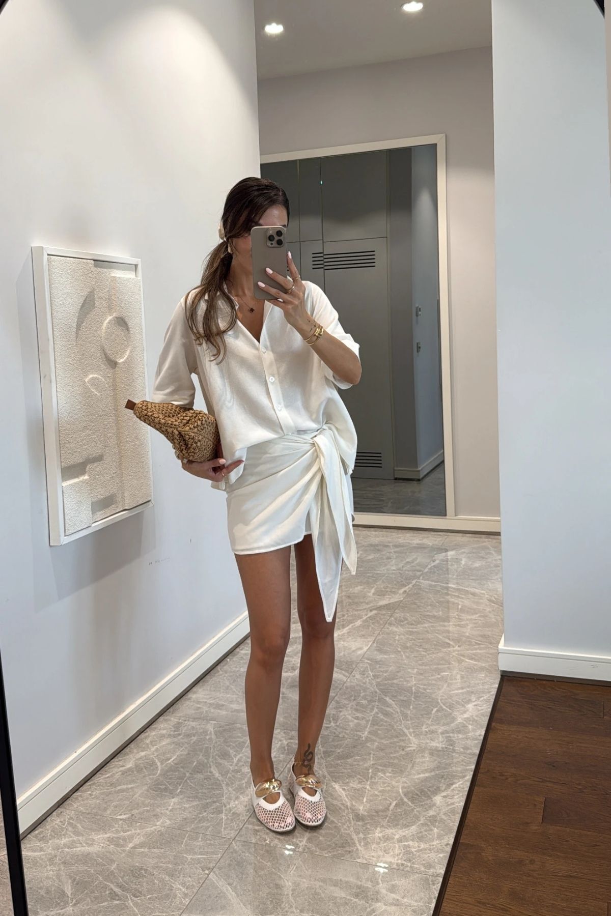 JaMolls muadil bağlama detay tasarım keten oversize kesim düğmeli kısa kol gömlek pinterest ikili takım