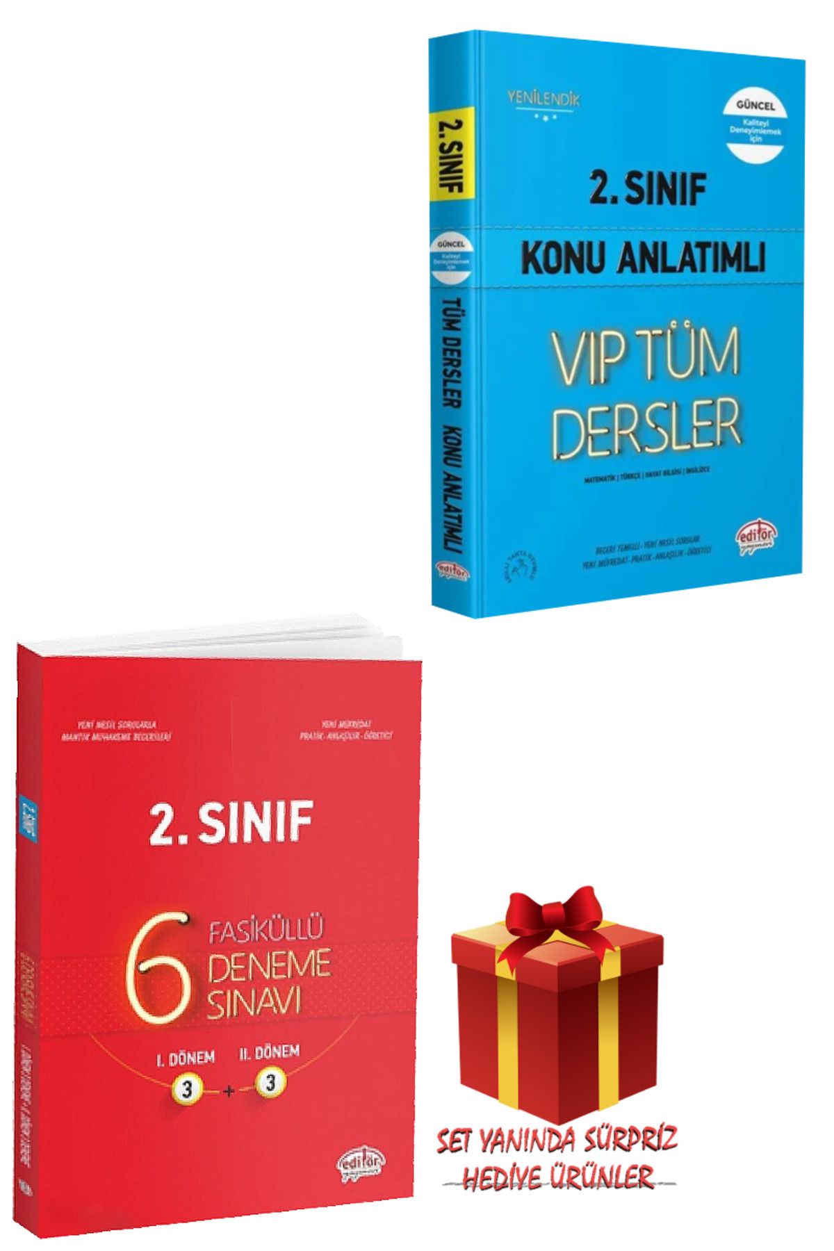 Editör Yayınevi 2. Sınıf VIP Tüm Dersler Konu Anlatımlı + Fasiküllü 6 Deneme Sınavı + Hediye