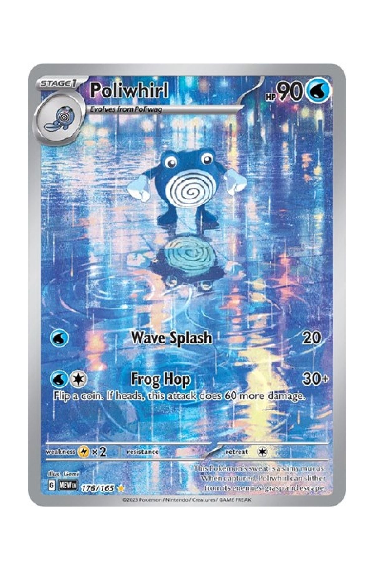Pokemon TCG Poliwhirl 176/165 Illustration Rare Oyun Kartı