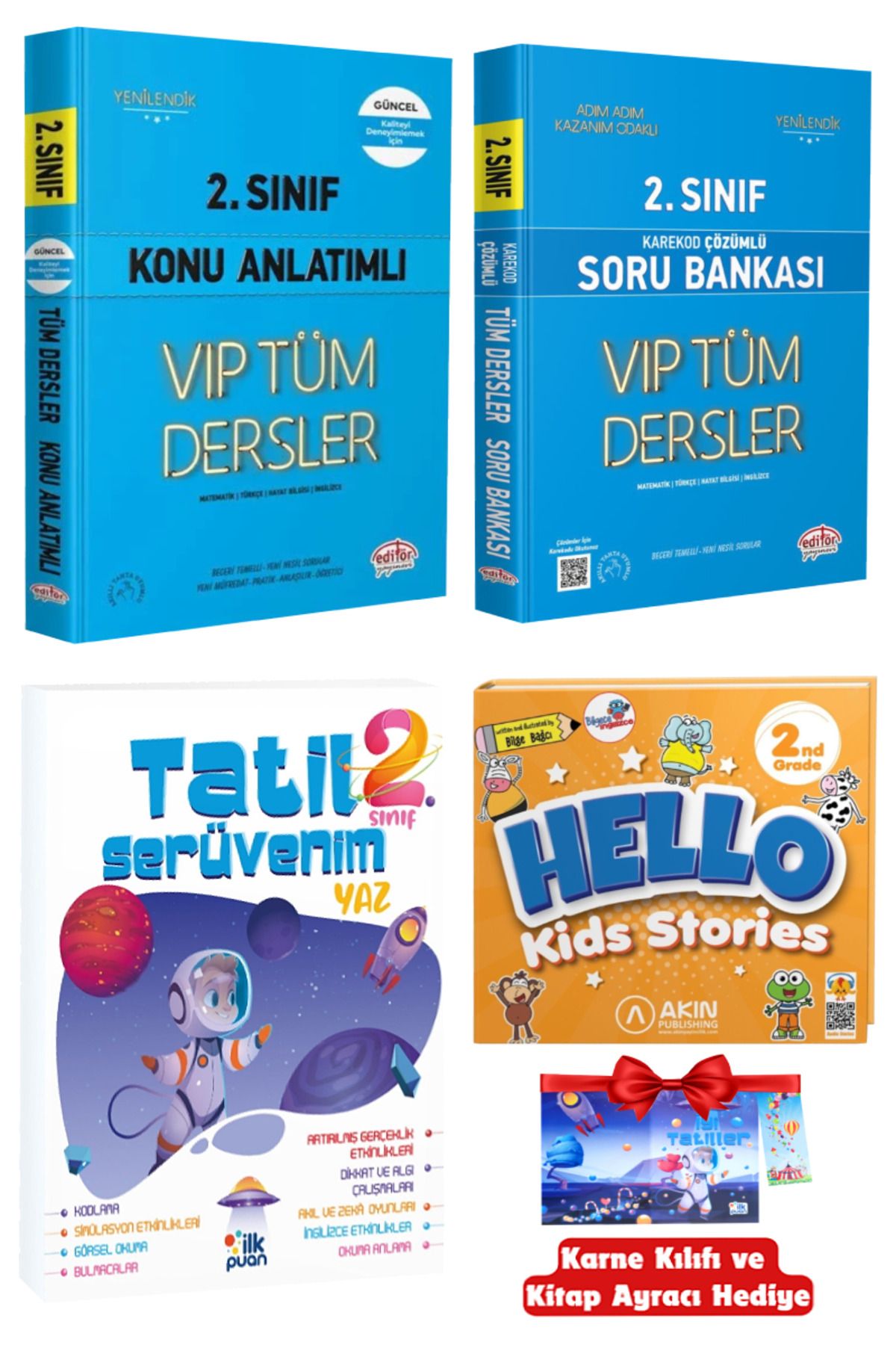 Editör Yayınevi 2. Sınıf Tüm Dersler Konu Anlatımı+Karekod Çözümlü Soru Bankası+Yaz Tatil Kitabı+Hello Kids Stories